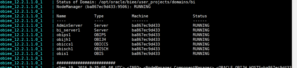 The log output tell you when OBIEE is fully started.