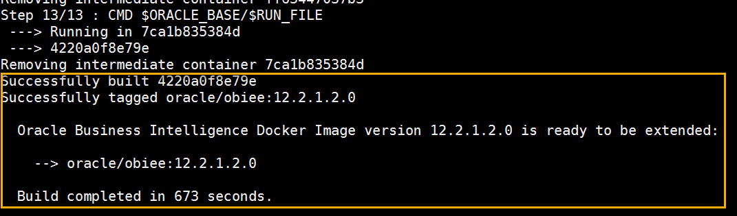 Docker OBIEE12c from scratch: OBIEE image built successfully